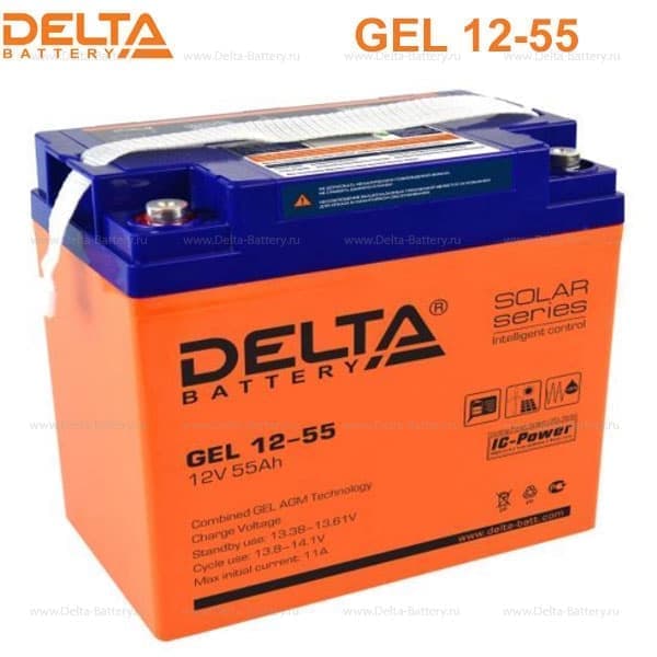 Аккумуляторная батарея Delta GEL 12-55 в Алдане
