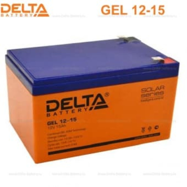 Аккумуляторная батарея Delta GEL 12-15 (12V / 15Ah) в Алдане
