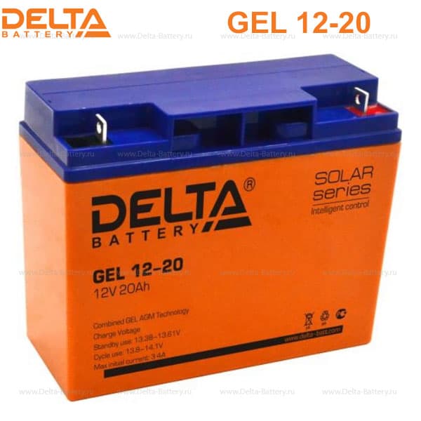 Аккумуляторная батарея Delta GEL 12-20 (12V / 20Ah) в Алдане