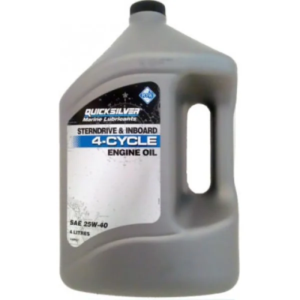 Масло Quicksilver 25W-40 4л Sterndrive & Inboard 4-stroke synthetic blend в Алдане