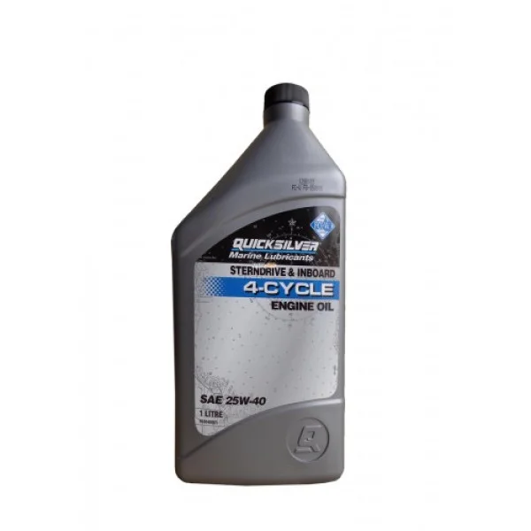 Масло Quicksilver Sterndrive & Inboard 4-stroke 25W-40 synthetic blend 1л 92-8M0086226 в Алдане